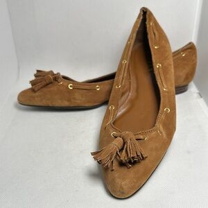 Lauren Ralph Lauren Brown Suede Tassel Loafers Classic Size 9